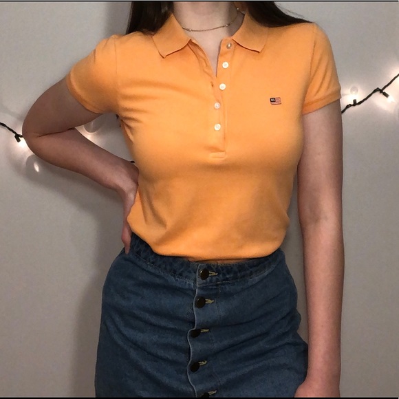 Polo Ralph Lauren Jeans Peachy Orange Blouse Top - Picture 1 of 4